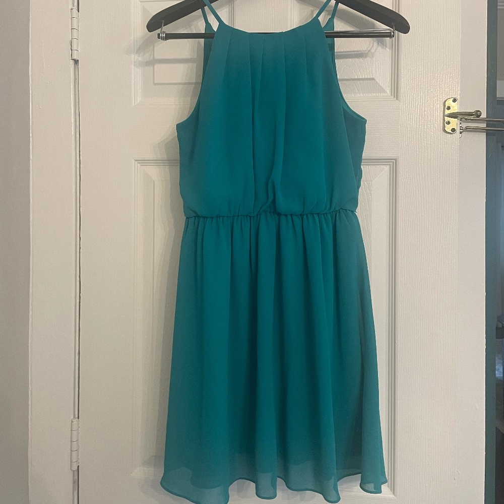 Turquoise mini dress